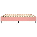 Boxspring sengeramme 180x200 cm fløjl pink