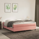 Boxspring sengeramme 180x200 cm fløjl pink