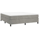 Boxspring sengeramme Lysegrå 200x200 cm Fløjl