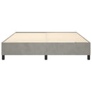 Boxspring sengeramme Lysegrå 200x200 cm Fløjl
