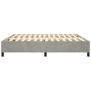 Boxspring sengeramme Lysegrå 200x200 cm Fløjl