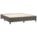 Boxspring sengeramme Mørkegrå 200x200 cm Fløjl