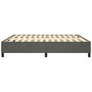 Boxspring sengeramme Mørkegrå 200x200 cm Fløjl