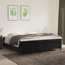 Boxspring sengeramme Sort 200x200 cm Fløjl