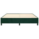 Boxspring sengeramme Mørkegrøn 200x200 cm Fløjl