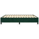 Boxspring sengeramme Mørkegrøn 200x200 cm Fløjl