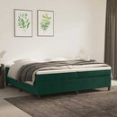 Boxspring sengeramme Mørkegrøn 200x200 cm Fløjl