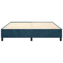 Boxspring sengeramme Mørkeblå 200x200 cm Fløjl