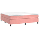 Boxspring sengeramme 200x200 cm fløjl pink