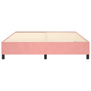 Boxspring sengeramme 200x200 cm fløjl pink