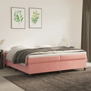 Boxspring sengeramme 200x200 cm fløjl pink