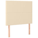 sengegavl cremefarvet 80x5x118/128 cm stof