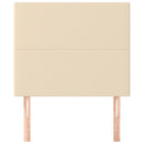 sengegavl cremefarvet 80x5x118/128 cm stof