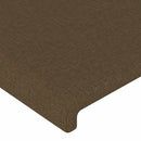 sengegavl mørkebrun 160x5x118/128 cm stof