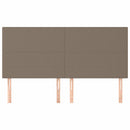sengegavl taupe 160x5x118/128 cm stof