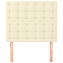 sengegavl cremefarvet 90x5x118/128 cm kunstlæder