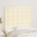 sengegavl cremefarvet 90x5x118/128 cm kunstlæder