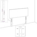 sengegavl Cappuccino 180x5x118/128 cm kunstlæder