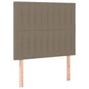 sengegavl Taupe 90x5x118/128 cm Stof