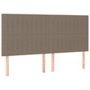 sengegavl taupe 180x5x118/128 cm stof