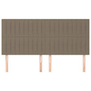 sengegavl taupe 180x5x118/128 cm stof