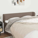 sengegavl med kanter 163x23x78/88 cm stof gråbrun