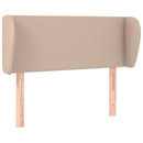 sengegavl med kanter 93x23x78/88 cm kunstlæder cappuccino