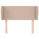sengegavl med kanter 93x23x78/88 cm kunstlæder cappuccino