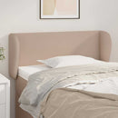 sengegavl med kanter 93x23x78/88 cm kunstlæder cappuccino
