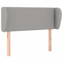 sengegavl med kanter 83x23x78/88 cm stof lysegrå