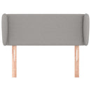 sengegavl med kanter 83x23x78/88 cm stof lysegrå