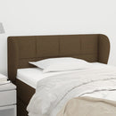 sengegavl med kanter 93x23x78/88 cm stof mørkebrun
