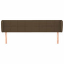 sengegavl med kanter 163x23x78/88 cm stof mørkebrun