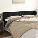 sengegavl med kanter 203x23x78/88 cm fløjl sort