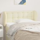 sengegavl med kanter 83x23x78/88 cm kunstlæder cremefarvet