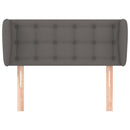 sengegavl med kanter 83x23x78/88 cm kunstlæder grå