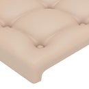 sengegavl med kanter 83x23x78/88 cm kunstlæder cappuccino