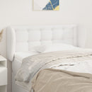 sengegavl med kanter 93x23x78/88 cm kunstlæder hvid