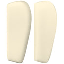 sengegavl med kanter 93x23x78/88 cm kunstlæder cremefarvet