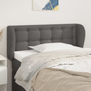 sengegavl med kanter 93x23x78/88 cm kunstlæder grå