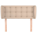 sengegavl med kanter 93x23x78/88 cm kunstlæder cappuccino
