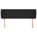 sengegavl med kanter 147x23x78/88 cm kunstlæder sort