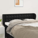 sengegavl med kanter 147x23x78/88 cm kunstlæder sort