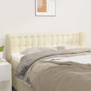 sengegavl med kanter 147x23x78/88 cm kunstlæder cremefarvet