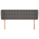sengegavl med kanter 147x23x78/88 cm kunstlæder grå