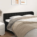 sengegavl med kanter 163x23x78/88 cm kunstlæder sort