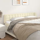 sengegavl med kanter 163x23x78/88 cm kunstlæder cremefarvet