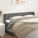sengegavl med kanter 163x23x78/88 cm kunstlæder grå