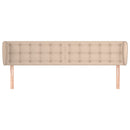 sengegavl med kanter 163x23x78/88 cm kunstlæder cappuccino