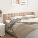 sengegavl med kanter 163x23x78/88 cm kunstlæder cappuccino